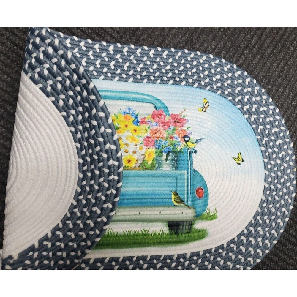 Oval Braided Kitchen Accent Rug (20